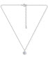 ფოტო #4 პროდუქტის Cubic Zirconia Bezel Solitaire Pendant Necklace in 18k Gold-Plated Sterling Silver, 16" + 2" extender, Created for Macy's