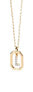 Půvabný pozlacený náhrdelník písmeno "L" LETTERS CO01-523-U (řetízek, přívěsek)