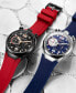 ფოტო #2 პროდუქტის Men's Quartz Red High Grade Rubber Silicone Strap Watch 42mm