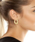 Gold-Tone Sculpted Hoop Earrings