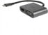 Фото #2 товара Stacja/replikator Akasa USB-C - HDMI - VGA Srebrny (AK-CBCA23-18BK)