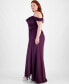 Trendy Plus Size Off-The-Shoulder Satin Gown