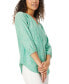 Фото #3 товара Women's Shirred-Shoulder V-Neck Tunic Linen Top