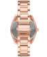 ფოტო #3 პროდუქტის Women's Janelle Three-Hand Rose Gold-Tone Stainless Steel Bracelet Watch 42mm