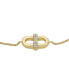 ფოტო #2 პროდუქტის Heritage D-Link Glitz Gold-Tone Stainless Steel Chain Bracelet
