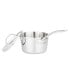 Фото #2 товара Contemporary 3-Ply Stainless Steel 2.4-Quart Sauce Pan with Glass Lid