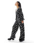 Фото #2 товара Wednesday's Girl polka dot v-neck jumpsuit in black