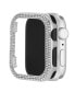 Фото #2 товара Women's Silver-Tone Alloy Bumper with Clear Crystals Compatible with Apple Watch 41mm