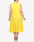 ფოტო #2 პროდუქტის Plus Size Scoop Neck Tiered Midi Dress