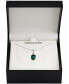 Фото #4 товара Macy's green Quartz (2-3/8 ct. t.w.) & White Topaz Accent 18" Pendant Necklace in 18k Gold-Plated Sterling Silver