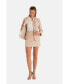 ფოტო #4 პროდუქტის Women's Genuine Leather Jacket Safari Beige