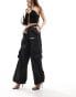 Фото #5 товара Sixth June texture nylon cargo pants in black