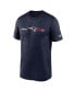 Men's Navy New England Patriots Horizontal Lockup Legend T-shirt