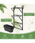 Hanging Vertical Planter with 3 Planter Boxes & Detachable Hooks for Flowers