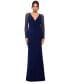 Фото #1 товара Women's Embellished Twist-Front Gown