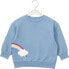 Sweatshirt mit Regenbogen-Motiv, blau, Gr. 104, 1 St