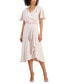 Фото #1 товара Платье средней длины из атласа Taylor Petite с коротким рукавом