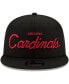 Фото #3 товара Men's Black Arizona Cardinals Script Trucker 9FIFTY Snapback Hat