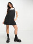 Фото #10 товара ASOS DESIGN Petite denim pinny dress in black