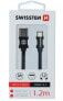 Swissten 71521201 - 1.2 m - USB A - USB C - 480 Mbit/s - Black