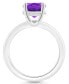 ფოტო #3 პროდუქტის Women's Amethyst (2-1/2 ct.t.w.) and Diamond Accent Ring in Sterling Silver