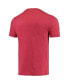 ფოტო #2 პროდუქტის Men's Heathered Charcoal, Cardinal Distressed Arkansas Razorbacks Meter T-shirt and Pants Sleep Set