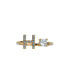 ფოტო #1 პროდუქტის Crystal Initial Adjustable Gold-Tone Ring