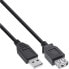 Фото #2 товара InLine USB 2.0 Extension Cable Type A male / female - black - 1.8m