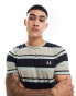 Fred Perry bold stripe t-shirt in navy and grey