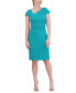Фото #1 товара Women's Asymmetric-Neck Embellished-Shoulder Dress