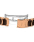 ფოტო #4 პროდუქტის Women's Swiss Centrix Diamond Accent Brown Ceramic & Rose Gold PVD Bracelet Watch 31mm