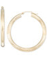 ფოტო #1 პროდუქტის Diamond Cut Hoop Earrings in 10k Yellow Gold