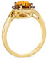 Кольцо Le Vian Cinnamon Citrine & Diamond Halo Twist Gold. Pomegranate Garnet/Rose Gold, 7 - фото #3