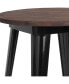 Фото #4 товара 24" Round Metal Indoor Table With Galvanized Steel Frame And Rustic Wood Top
