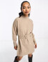 & Other Stories belted knitted dress in beige