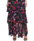ფოტო #5 პროდუქტის Women's Floral-Print Tiered Maxi Dress