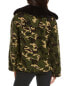 Jocelyn Sherpa Trucker Jacket Women's Green S - фото #2