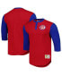 Men's Red Chicago Cubs Cooperstown Collection Legendary Slub Henley 3/4-Sleeve T-shirt