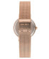 Фото #2 товара Women's Quartz Rose Gold-Tone Stainless Steel Mesh Band Watch, 33mm