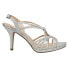 Фото #1 товара Nina Bess Glitter Peep Toe Wedding Womens Silver Dress Sandals BESS-SIL