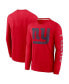 Фото #1 товара Men's Red New York Giants Fashion Tri-Blend Long Sleeve T-shirt