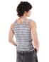 Фото #3 товара COLLUSION wavy knitted vest in grey