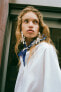 Фото #2 товара Шейный платок с принтом ZARA
