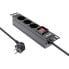 Фото #1 товара InLine 10" PDU - 3-way earthing contact - with switch - 2m - black