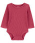 Фото #1 товара Baby Waffle Knit Long-Sleeve Bodysuit 24M