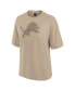 ფოტო #2 პროდუქტის Women's Khaki Detroit Lions Elements Oversized T-Shirt