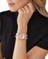 ფოტო #5 პროდუქტის Women's Runway Quartz Three-Hand Clear Castor Oil and Rose Gold-Tone Stainless Steel Watch 38mm