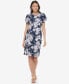 ფოტო #1 პროდუქტის Women's Crewneck Short-Sleeve Sheath Dress