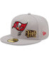 Фото #1 товара Men's Gray Tampa Bay Buccaneers City Describe 59FIFTY Fitted Hat