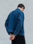 Labelrail x Isaac Hudson seam detail fitted denim jacket in indigo blue